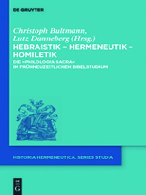 cover image of Hebraistik – Hermeneutik – Homiletik